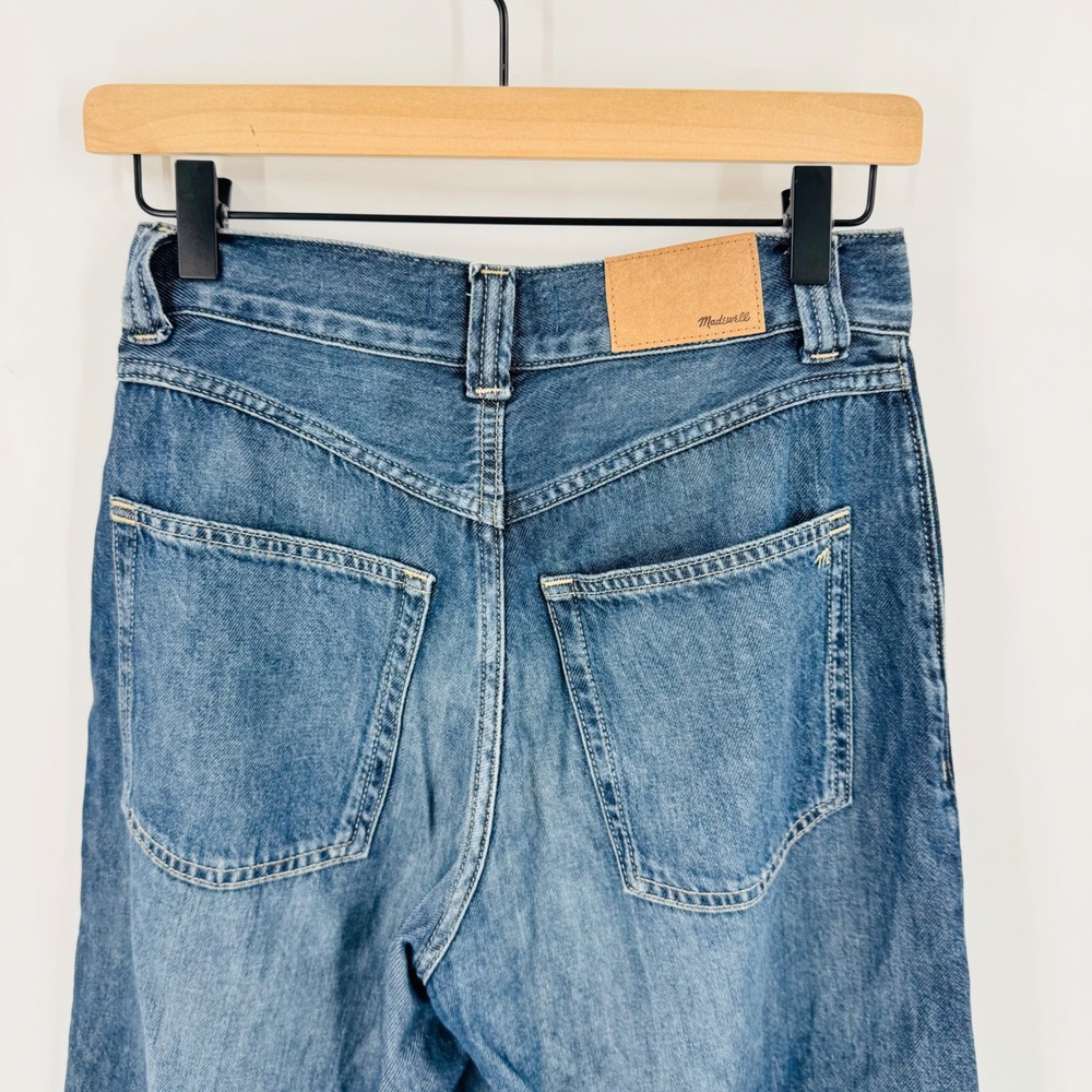 Madewell Superwide-Leg Jeans Blue 25 High Rise Lyocell Blend Dark Wash Denim - Picture 5 of 10